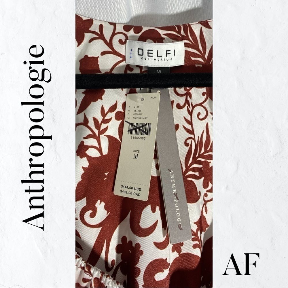 ANTHROPOLOGIE BY DELFI ISOLDE SILKY MAXI DRESS NWT Medium - Picture 6 of 8